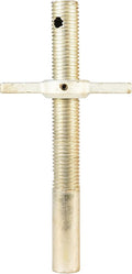 Ellis Manufacturing Co. 10K Leg Shore Frame Leveling Screw Jack, 3/8" Base Plate, Galvanized Wing Nut, 1-7/8" Acme Screw, 6" Pipe, Durable Construction, 18"