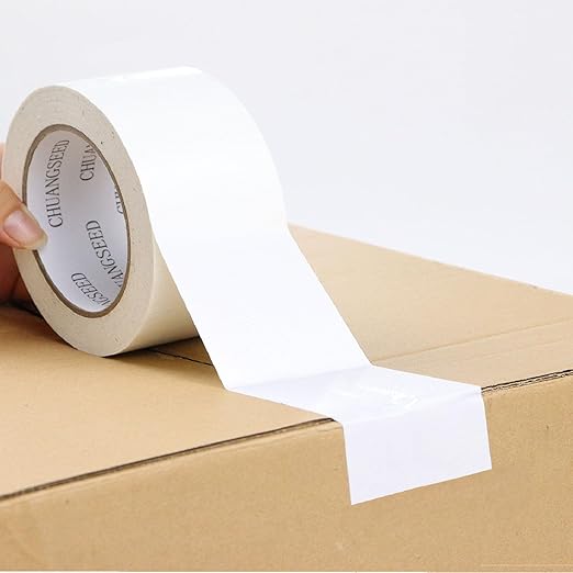 CHUANGSEED White Duct Tape 3 inches x 55 Yards (164 ft), Industrial Grade Heavy-Duty and Strong for Crafts & Home Improvement, No Residue,Flexible