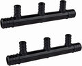 (Pack of 2) EFIELD Open Poly PPSU Barb Crimp Pex Manifold: 3/4 Trunk, 1/2" Port (3 Ports),(PPSU1807015-2PCS)