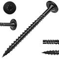 #14 Heavy-Duty Wood Screws, Star Drive Deck Screws, Rust Resistant Timber Screws for Timber/Log/Landscaping Wood (8 Inch,50Pcs,Black)