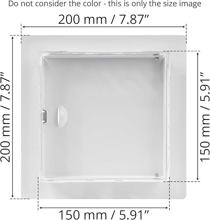 6 x 6 Inch White Access Panel – Metal Rectangular Wall & Ceiling Access Door for Plumbing Electrical HVAC – Easy Install Indoor Panel for Drywall, Home Improvement and Maintenance