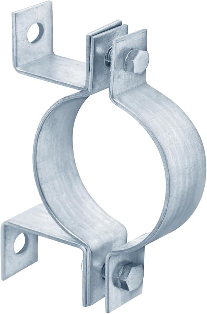 4 Pack Offset Pipe Clamps for 3" (Actual OD 3-1/2") Plumbing Pipe, Steel B-Vent Wall Mount Strap Hanger for Chimney Rigid Pipe