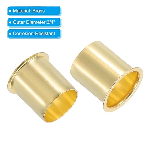 PATIKIL 3/4" Brass Compression Fittings,100Pcs Compression Insert Tube Fitting for Connecting Air, Fuel, Water, Oil and Inert Gases Lines