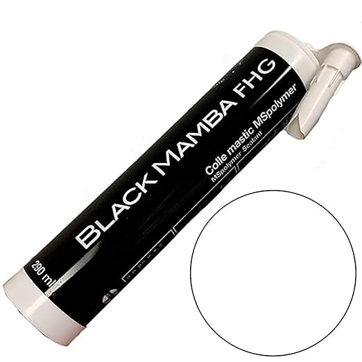 Black Mamba FHG High Tack - Superfast Mono Component Polymer Sealant Cartridge - White - 12 Pack