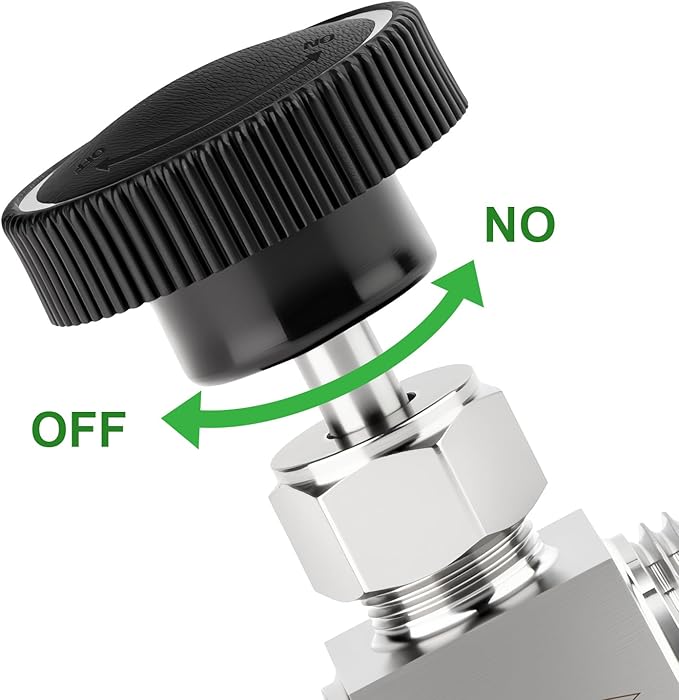 TAISHER 1PCS 304 Stainless Steel Straight Needle Valve 1/2" NPT Male For Flow Control Water Gas Oil