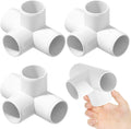 4PCS 1-1/2Inch Elbow PVC Fittings, 4-Way Heavy Duty PVC Pipe Fitting, Furniture Grade Pipe Fitting Connector Corner Fitting for Water Supplies Build Furniture Frame DIY Garden Shelf Greenhouse