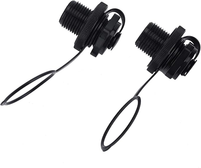 2Pcs Inflatable Boat Valve, Inflatable Boat Spiral Air Plug, Air Mattress Kayak Raft Plug Replacement Screw Air Valve Boston Valve for Rubber Dinghy Pool Airbeds