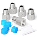 TAISHER 5PCS Forging of 304 Stainless Steel Fitting, Reducer Adapter, 1/4" NPT Male x 1/4" G Thread (BSP) Female