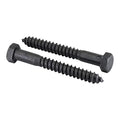 1/2" x 4”, 25-Piece Black Lag Bolts, Rustproof 4-Layer Ceramic BLAKOTE, 2X Protection of Galvanized Lag Screws, for Decks Pergolas by Makers Bolt
