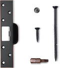 Door Strike Plate 7" Oil Rubbed Bronze, Screw Holes Relocation for Repairing Damaged Worn Frame/Slot/Jamb, Large Hole to Fix Latch Sticking, Reinforcement Striker
