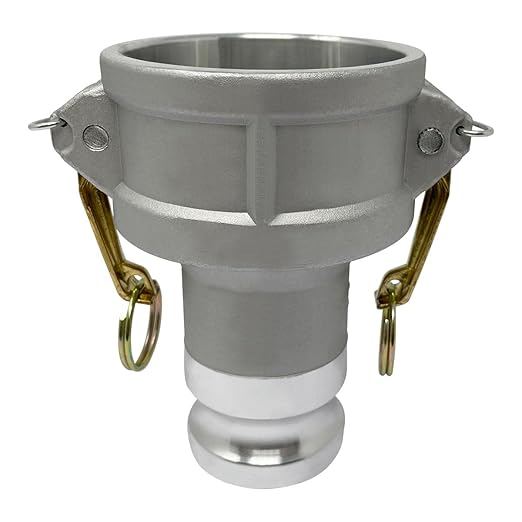 Gloxco Aluminum Type DA Cam and Groove Hose Fitting, Reducer, 3" Female Camlock x 2" Male Camlock (CAM-3020-DA-AL)