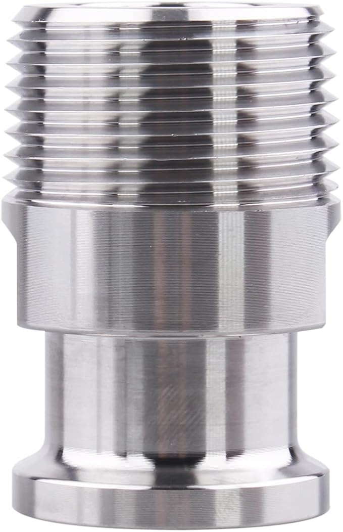 DERNORD 1/2" Tri clamp Adapter to 3/4 inch MNPT Thread Ferrule Sanitary Pipe Fitting
