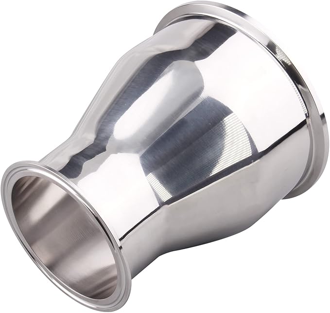 DERNORD Sanitary Fitting Reducer Fitting SUS304 Tri Clamp Ferrule Style 6" Tube OD to 4" Tube OD