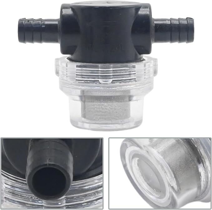 1/2 Inches Water Pump Strainer 2PCS for 12V DC 80 PSI Camper Marine Boat Lawn, 80 Mesh Filter