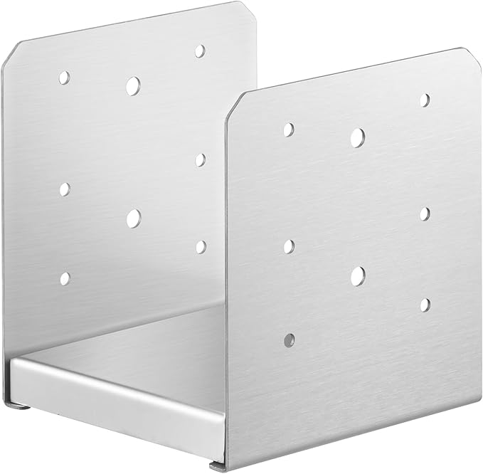 VEVOR 6"x 6" Post Base, 10Pcs Stainless Steel Adjustable Post Anchor Bracket(Internal 5.9 x 5.5"), Adjustable Post Base for Pavilion Deck Porch Handrail Railing Support Decorative Anchor Plate