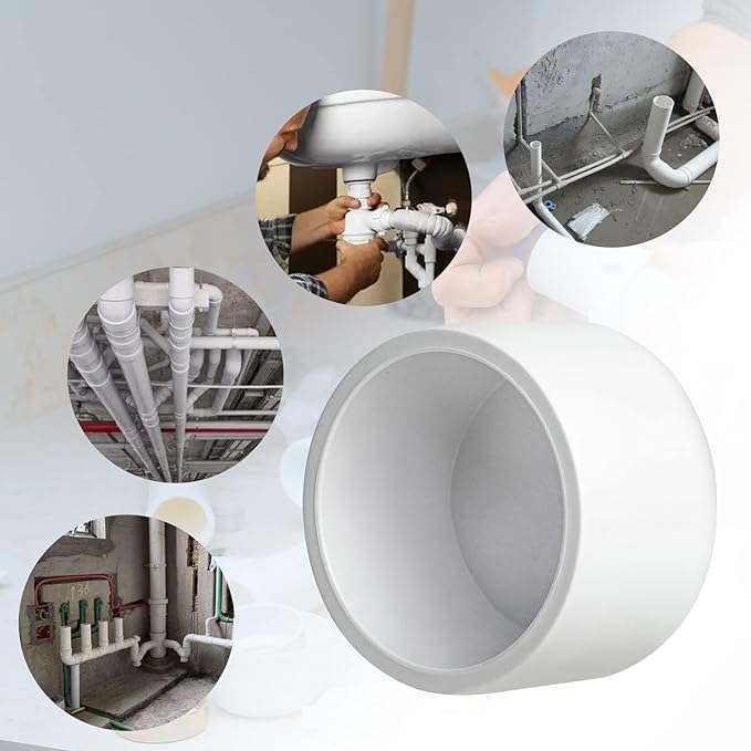 1" PVC Pipe End Cap Fitting, 30PCS SCH40 Furniture Grade PVC Pipe Cap Plug Adapter, White Pipe Slip End Caps Sockets for Built Furniture DIY Garden Shelf