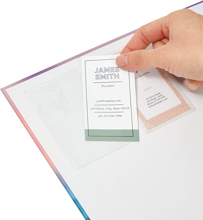 Juvale Pocket Planner Adhesive Pouches - White, 30-Pack, 4 Sizes (3.7 x 2.3 to 8.8 x 5.5 in) - Stick-On Pockets for Notebooks & Label Holder & Photo Sleeves & Index Card Sleeves
