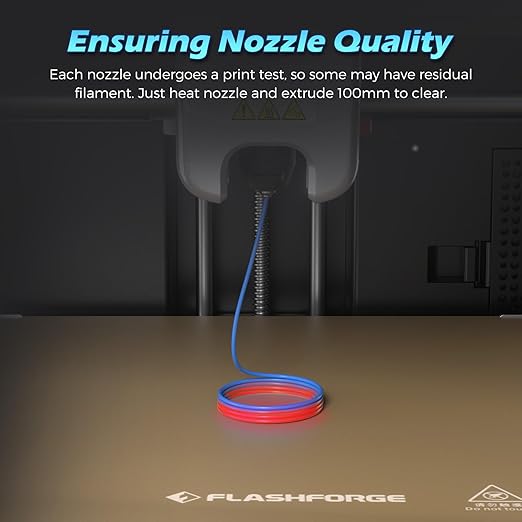 FLASHFORGE Adventurer 5M Pro Nozzle, 0.8mm Hardened, 280℃ High Flow 32mm³/s for Stable High-Speed Printing, Compatible with Adventurer 5M Hotend, Perfect for High-Strength Filaments