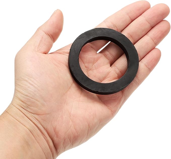 uxcell 12 Pcs Solid Nitrile Rubber Flat Washer DN20 2-19/32" OD x 2" ID x 1/4" Thickness Large Washers O Ring Sealing Gaskets, Industrial Flat Rubber Spacer, Black