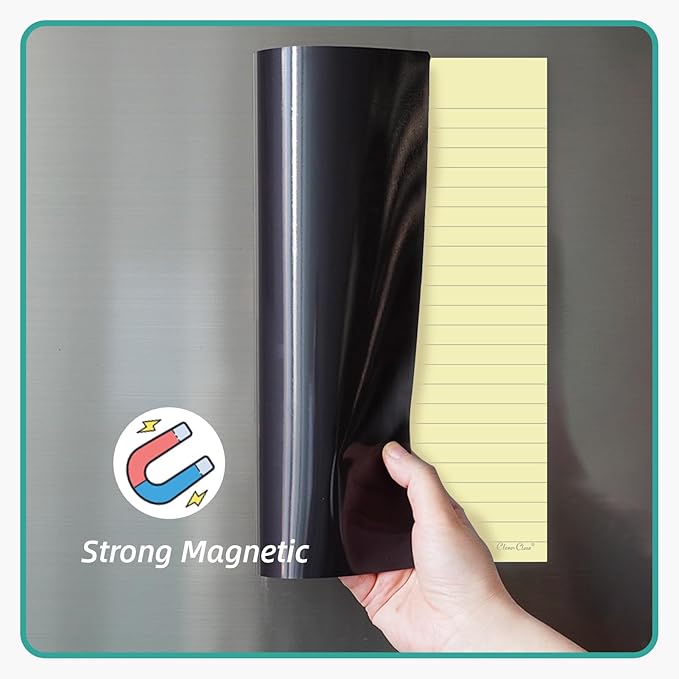 Magnetic Dry Erase Board – 8.5”x11” Reusable Lined Dry Erase Notebook Sheet for Fridge 2 Pcs – Marker Included