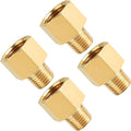 SUNGATOR 4-Pack 3/8 Inch Female to 1/4 Male Reducer, NPT Brass Pipe Fittings Adapters, 1/4" Male to 3/8" Female NPT Reducer Adapters, Brass Pipe Extension Connectors
