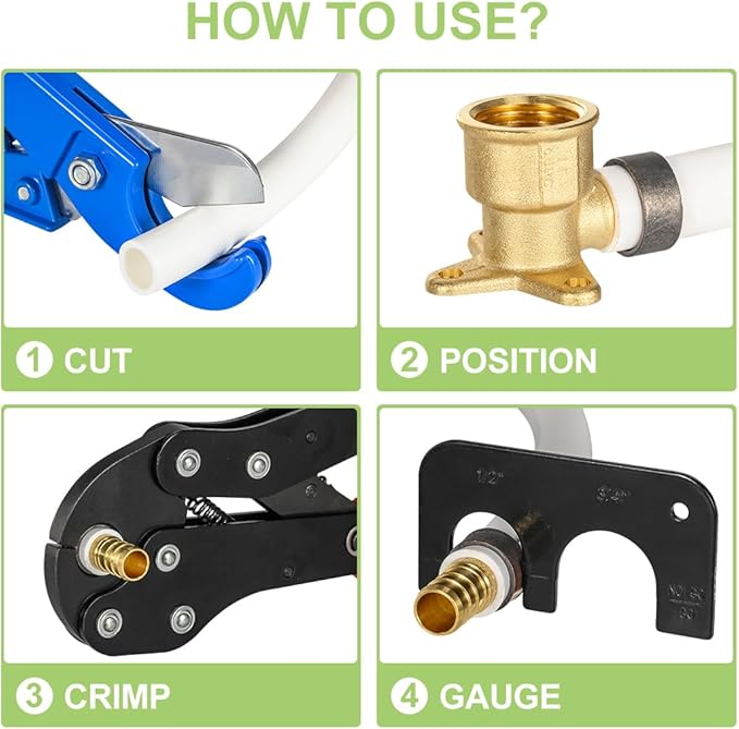7 Pack Drop Ear Elbow Pex Fittings,1/2" PEX x 1/2" NPT Female Threaded Brass Barb Fittings, Full Port for PEX pipes, NSF/ANSI 61 NSF 372 Certificate, ASTM F1807 Certified