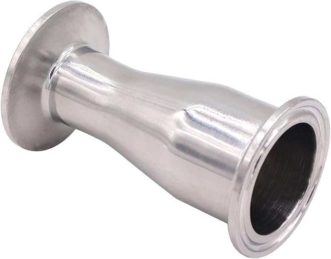 DERNORD Sanitary Fitting Reducer Fitting SUS304 Tri Clamp Ferrule Style 1-1/2" Tube OD to 1" Tube OD