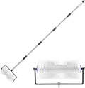 Spiked Roller for Self Leveling,9” Floor Leveling Spiked Roller for Self Leveling Concrete & Epoxy Bubble Removal - Adjustable Handle (34-77in) Lightweight Durable Screed Tool for Cement, Paint