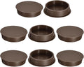 uxcell 8Pcs 40mm(1-9/16") Nylon Hole Plugs, Flush Type Panel Round Snap in Fastener Knockout Locking Plugs for Furniture Insert End Caps Panels, Brown