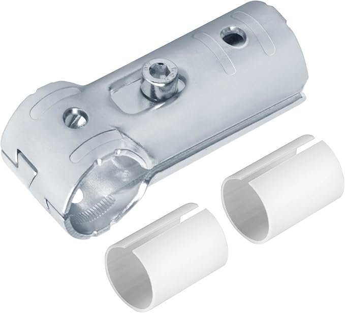 20 Sets T Pipe Connector Tee Clamp Fittings, Fits 1/2" EMT Conduit with PE Adapter Shims