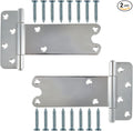 8 in T-Strap Shed Door Hinges,180 Lbs Capacity, 2 Pack Heavy Duty Tee Hinge, T-Gate Hinges, Gate Strap Hinges, Wrought Hardware for Wooden Fences, Barn Door, Shed Doors (Silver, 8 in -2 pcs)