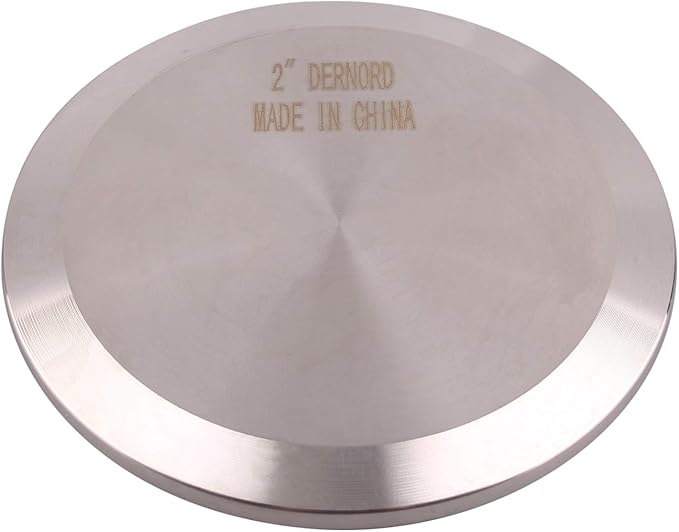 DERNORD Sanitary End Cap fits Tri-Clamp Ferrule Flange Stainless Steel 304 Fitting Clamp (2" (51mm) Tube OD)