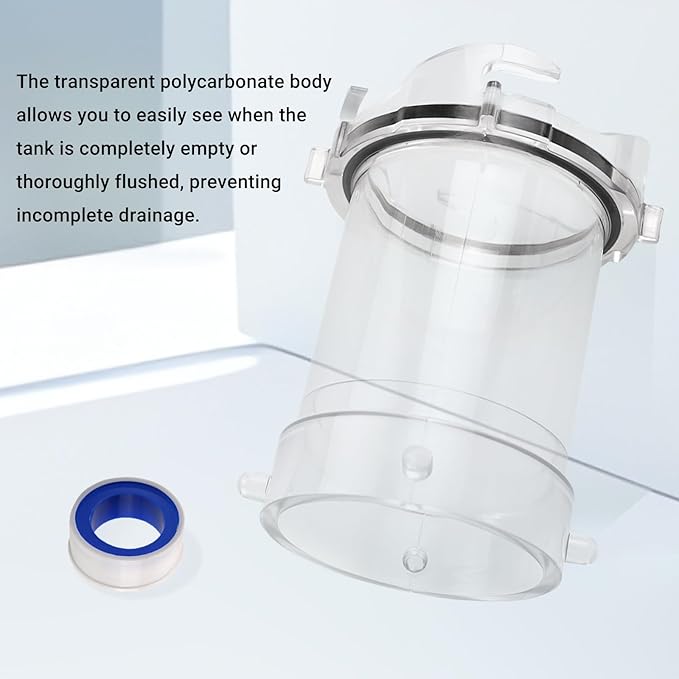 RULLINE 5" RV Clear Sewer Hose Extension Adapter Sewer Hose Connector with Leak-Proof Seal Compatible with Bayonet/Lug Compatible with Easy Hookup for Camper Trailer Motorhome