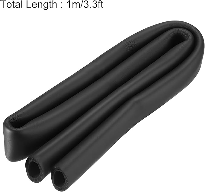 uxcell Foam Tubing for Handle Grip Support, Pipe Insulation, 23mm ID 33mm OD 1m Length Black