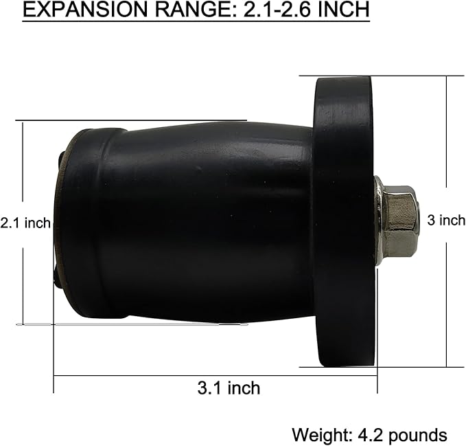 Pool scupper Plug，Mechanical Test Plug,Test Plugs for Plumbing,Drain cleanout Plug,Basement Sewer Drain Cap,Sewer Test Plug.(2.1-2.6 inch)