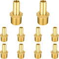 (Pack of 10) EFIELD Brass Hose Barb Fitting Adapter, 1/2" Barb x 1/2" Male NPT Pipe Fittings,(BARB010)