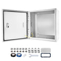 Outdoor Electrical Box 16 x 16 x 6''D NEMA 4X Enclosure Steel Box, Waterproof & Dustproof Outdoor/Indoor Lockable Electrical Junction Box, with Mounting Plate
