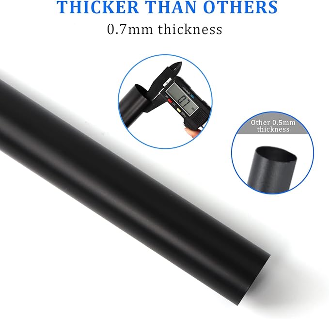 Brass Slip Joint Extension Tube，1-1/4 Inch O.D(32mm) x 12 Inch P Trap Extension Pipe with Nut and Rubber Washer, Sink Drain Tailpiece for Bathroom Kitchen(Matte Black)