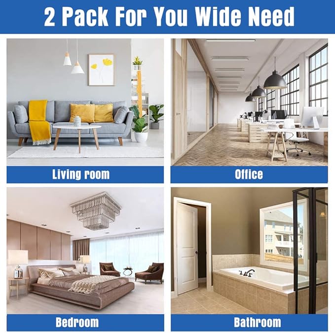 [New Upgrade] Huge Gap Door Draft Stopper, 3.4" W Widened Door Sweep Seal Gap Up to 1.8" for Interior & Exterior Doors - Keeping Draft, Noise, Dust and Unwanted Animals Out,3.4" W x 39" L,White-2PACK