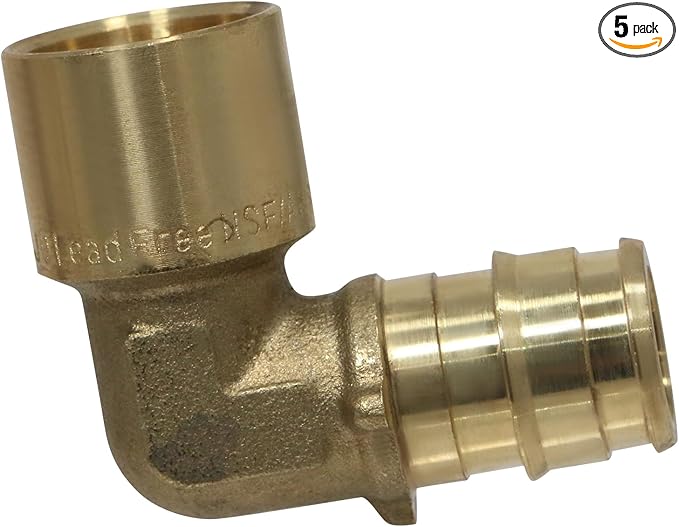 XFITTING Pex A 1/2 Inch x 1/2 Inch Female Elbow Sweat, 31-1-3=5XX, 5 Pieces