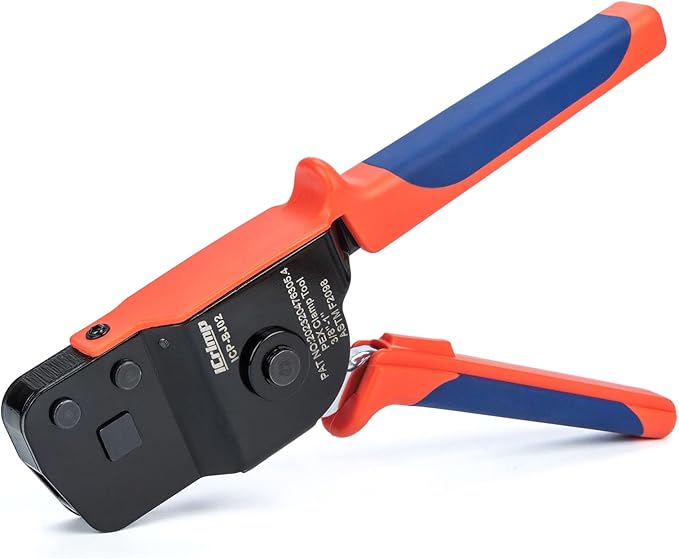 iCrimp ICP-BJ02 PEX Clamp Cinch Tool, One Handed PEX Crimping Tool for Pinching 3/8-in, 1/2-in, 3/4-in, 1-in PEX Clamp Rings, Patented