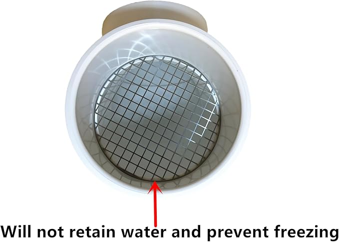 PVC Vent Cap 1 pcs 90-Degree for 6" Schedule 40,PVC Termination Cap,Vent Cover Screen,Round Furnace PVC Pipe Stainless Steel Roof Vent Cap,Installation not Required That PVC Elbow,or Coupling