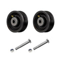 4" X 1.5" Sliding Gate Rollers, Cast Iron V Groove Wheel with Roller Bearing, Heavy Duty Metal Wheel-900 lbs Capacity, Industrial Sliding Gate Wheels for Metal Gate, Black（2 Pack）