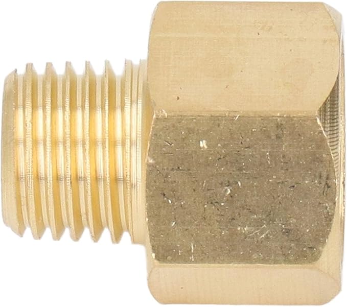 FTVOGUE 10Pcs Brass Pipe Fittings Male to Female Adapter Solid Brass Plumbing Connectors for Shower Head Tub Spout Hydraulic Systems