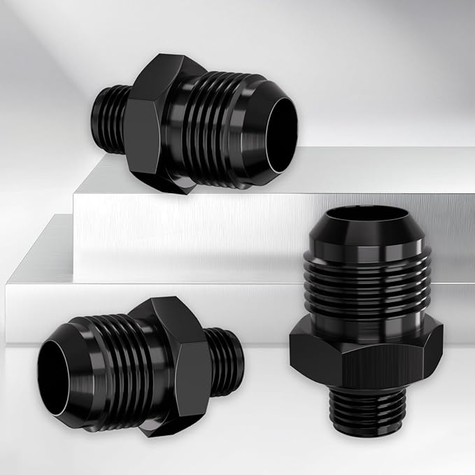 6AN Flare to AN10 ORB Male O-Ring Fitting Adapter (2PCS)