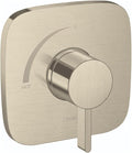 hansgrohe Ecostat E Modern Pressure Balance Shower Valve Trim in Brushed Nickel, 15718821