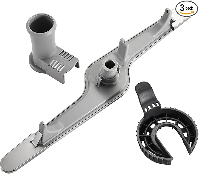 154568002 Dishwasher Lower Wash Arm and 5304518968 Dishwasher Lower Spray Arm and 5304506518 Trap Drain Filter Support for Frigidaire Electrolux 1545680 5304517203 154568001 154414101 154568002 (Grey)