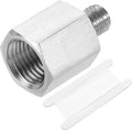 uxcell Pipe Fitting Reducing Adapter, M8 Male x G1/4" Female 304 Stainless Steel Reducer Connector for Water Oil Air Pressure Gauge, Silver