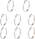 WINL Stainless Steel 4 Inch Hose Clamps- 8PK SAE 72 Worm Gear Drive Hose Clamps 3 Inch-5 Inch (76-127mm) for Automotive Plumbing, 3 1/2’, 3.5'', 3 3/4’’, 4'', 4 1/2’’, 4.5'', 4 3/4''