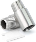 TAISHER 2PCS Stainless Steel Pipe Fittings, 3/8" NPT Male x 3/8" NPT Female Threaded, 2" Length Nipple Cast Pipe